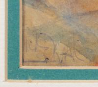 American School (20th century) Boy in a Tree watercolor on…