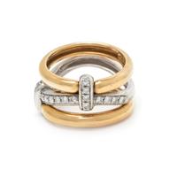 BICOLOR GOLD AND DIAMOND RING