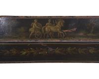 A Pair of Regency Ebonized and Grisaille-Decorated Armchairs