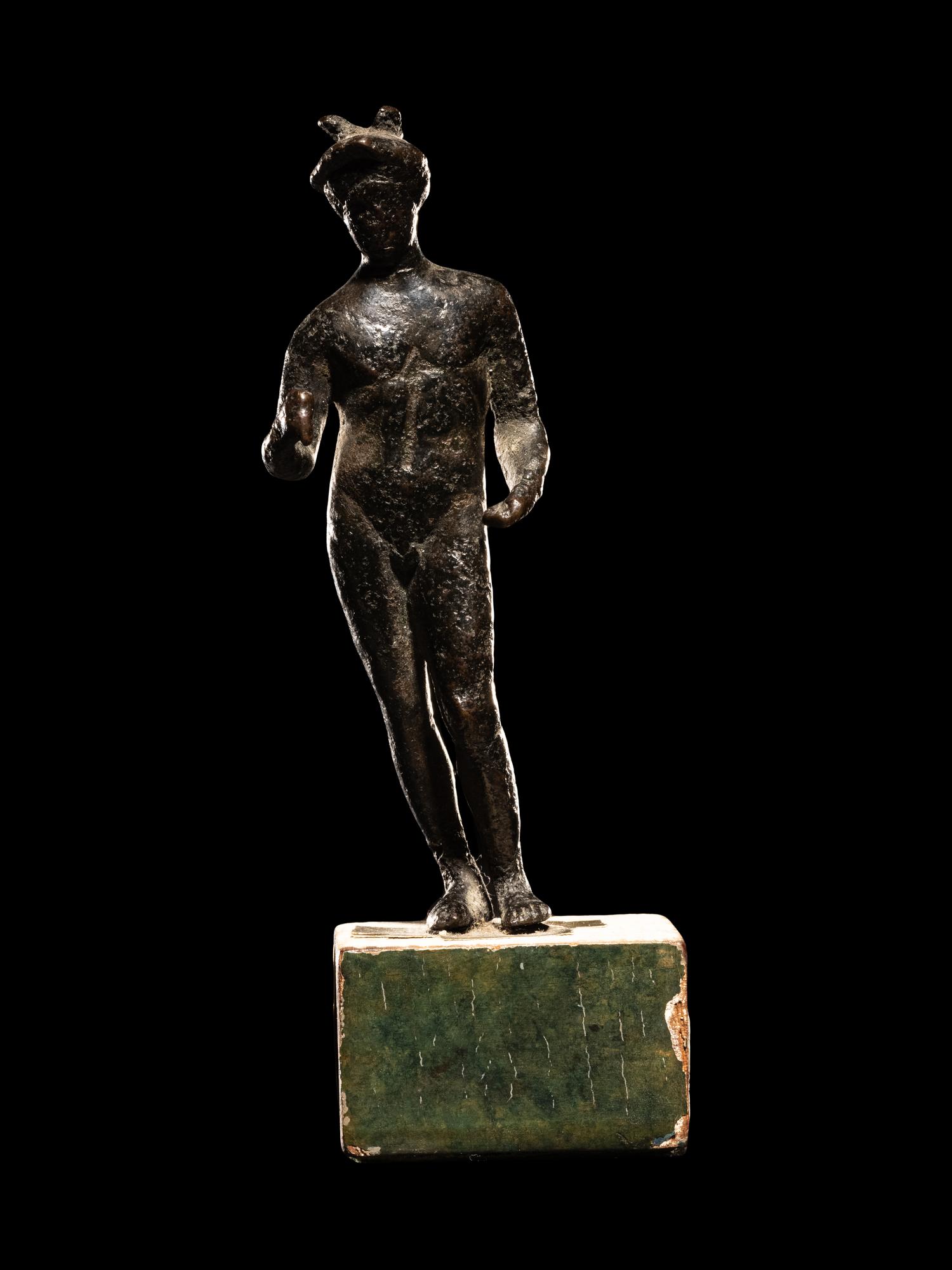 A Roman Bronze Figure of Mercury
