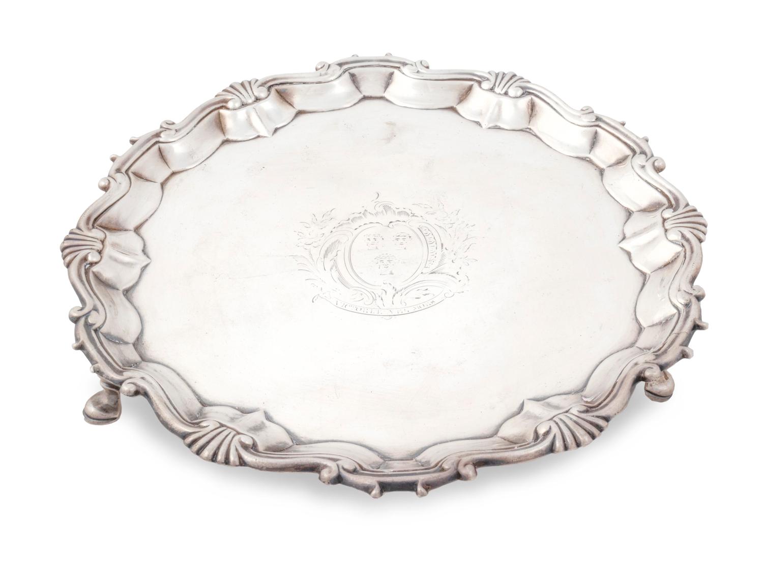 A George III Silver Waiter — William Peaston, London, 1745