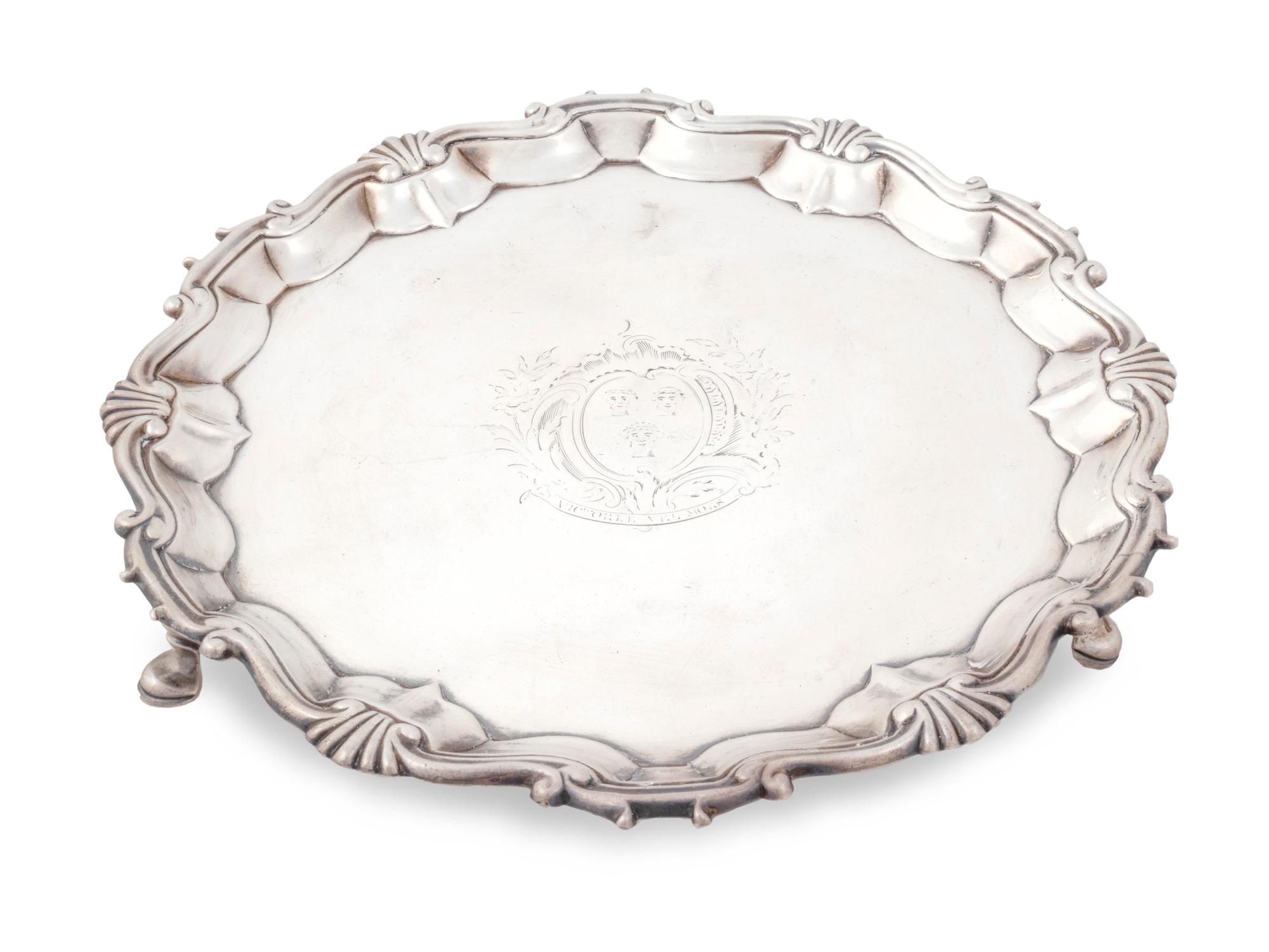 A George III Silver Waiter — William Peaston, London, 1745