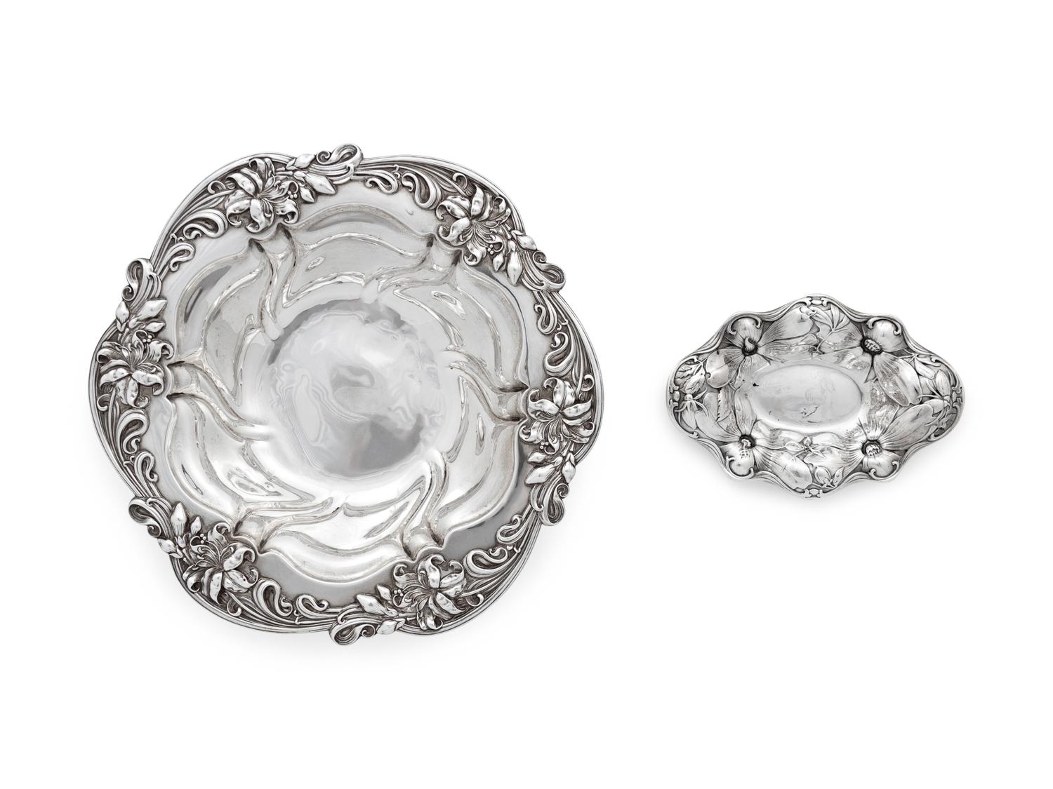 Two American Art Nouveau Silver Bowls