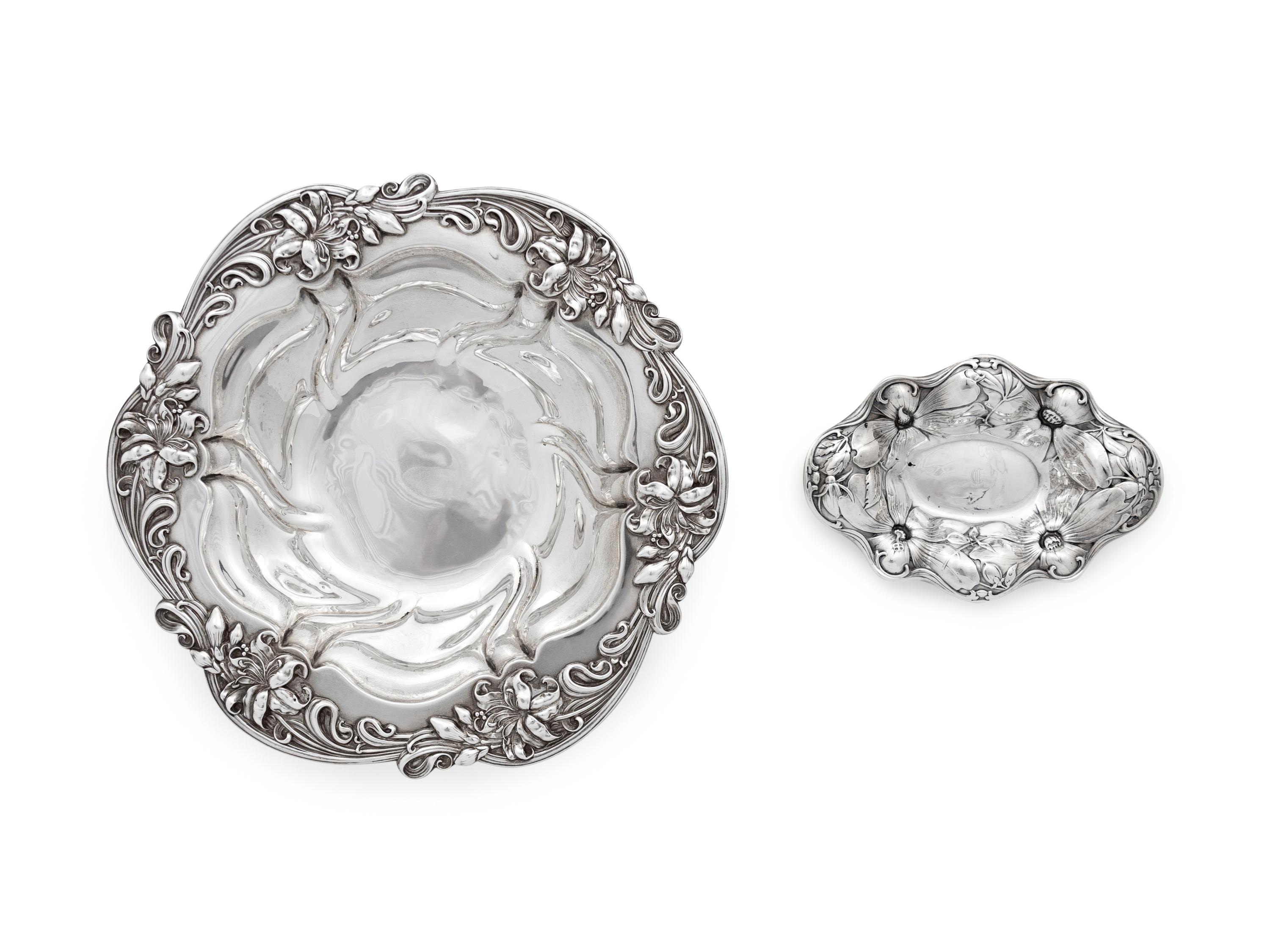 Two American Art Nouveau Silver Bowls