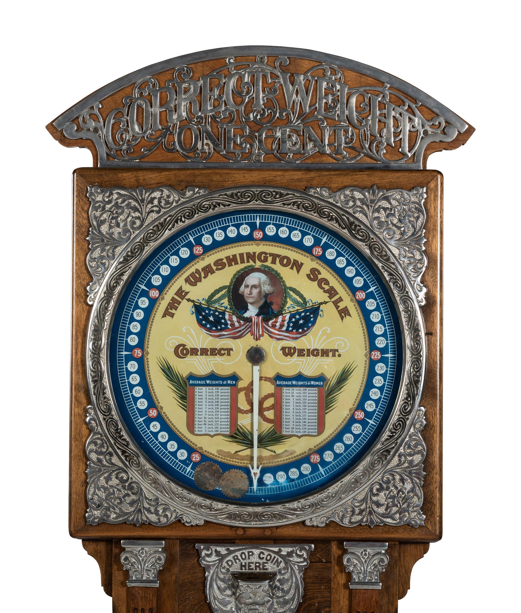 A One Cent The Washington Scale Correct Weight Machine