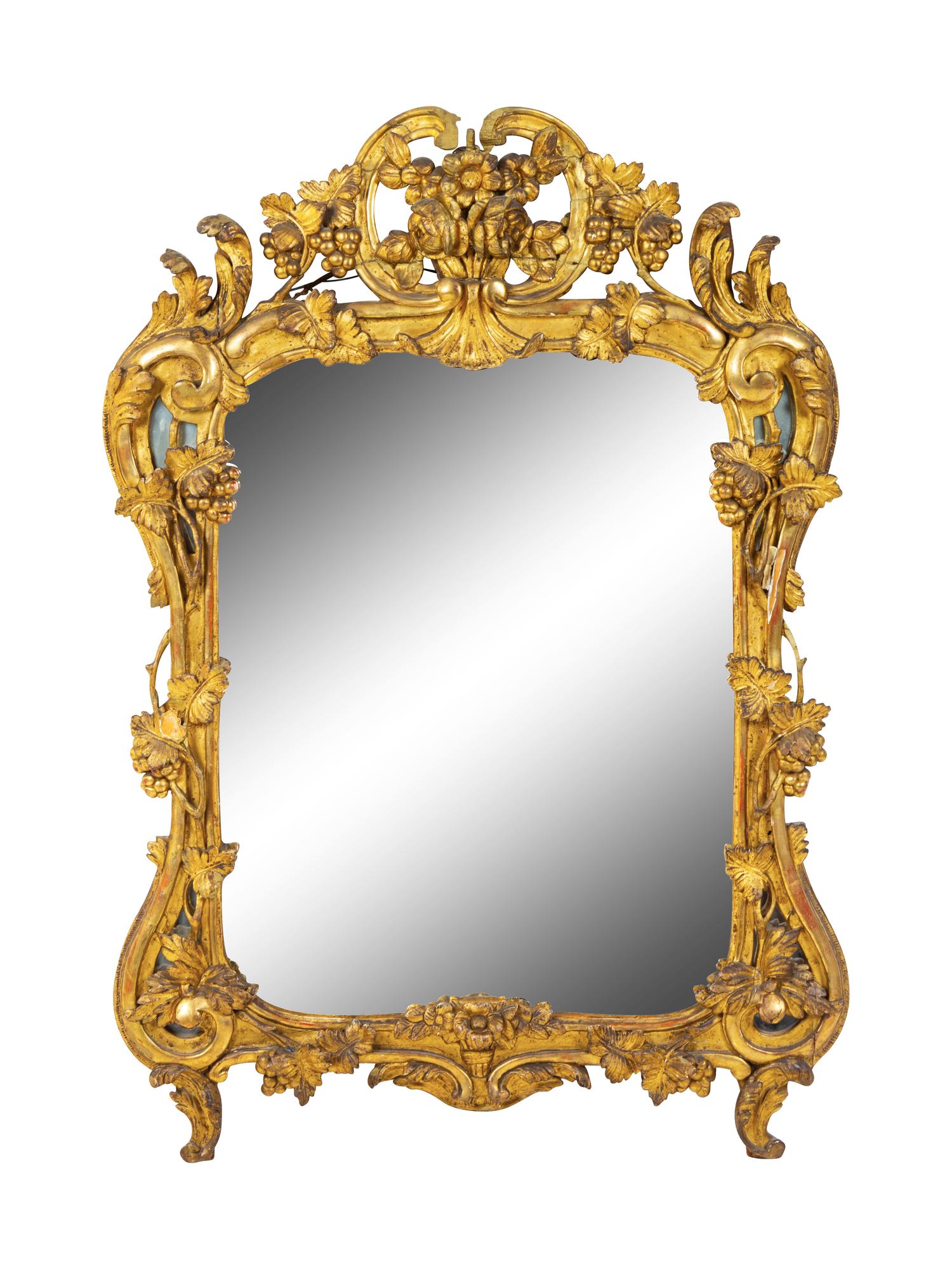 A Continental Giltwood Mirror