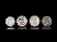 Four 1-Ounce Silver Rounds