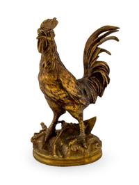 A Bronze Figure of a Rooster — AFTER A MODEL BY E. DROUOT