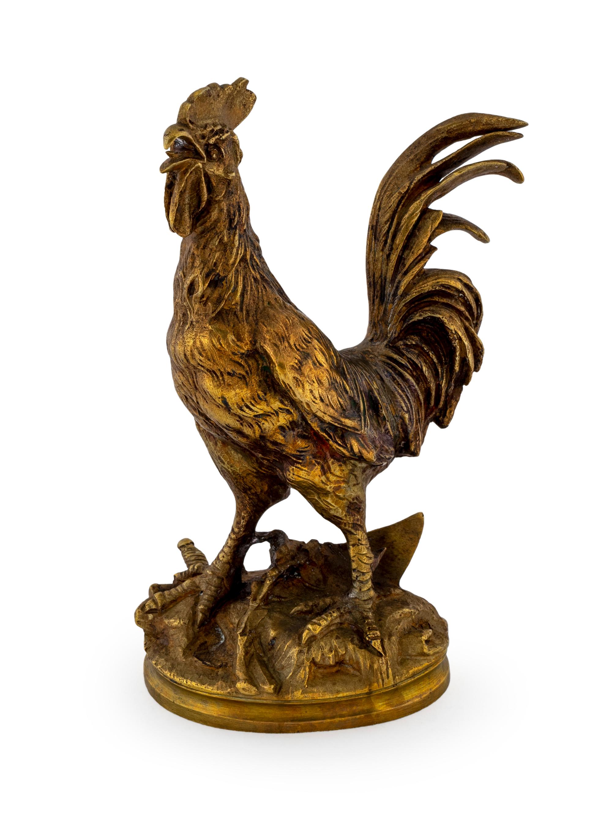 A Bronze Figure of a Rooster — AFTER A MODEL BY E. DROUOT