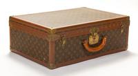 A Louis Vuitton Monogram Canvas Alzer Suitcase, 16" H x 23.5"W x 8.25"D; Handle drop: 2".