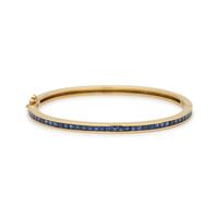 SCHLUGER, DIAMOND, SAPPHIRE AND EMERALD BANGLE BRACELET SET