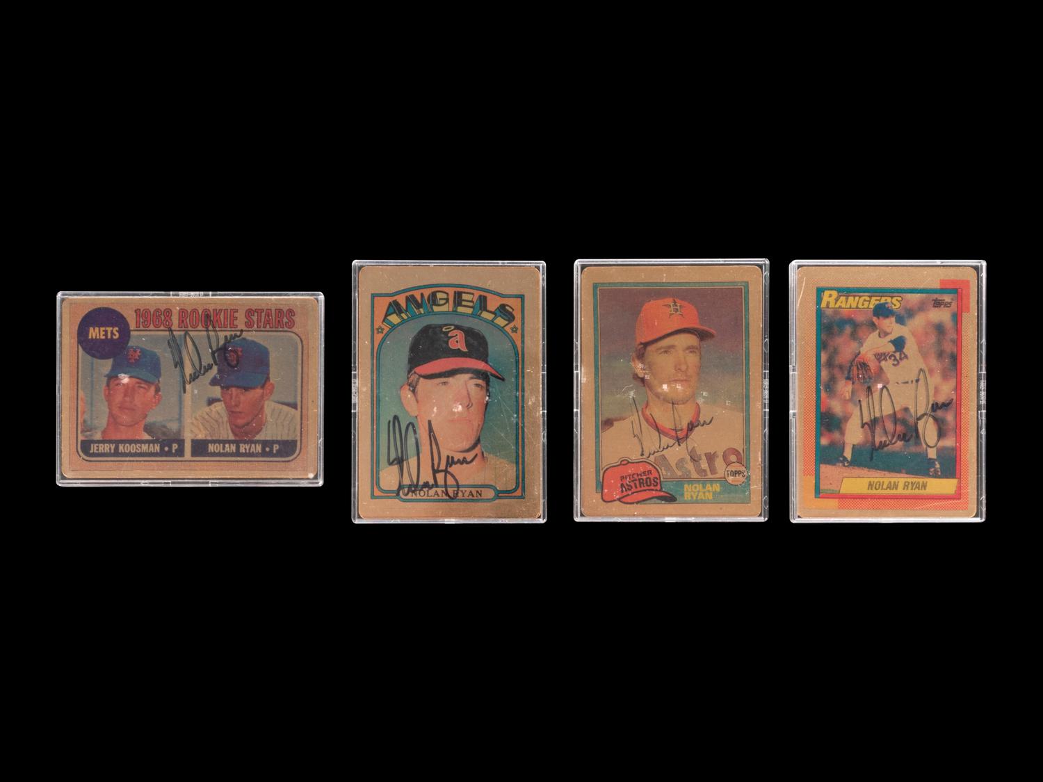 A Nolan Ryan Signature Series Set of Signed Autograph Baseball Cards,