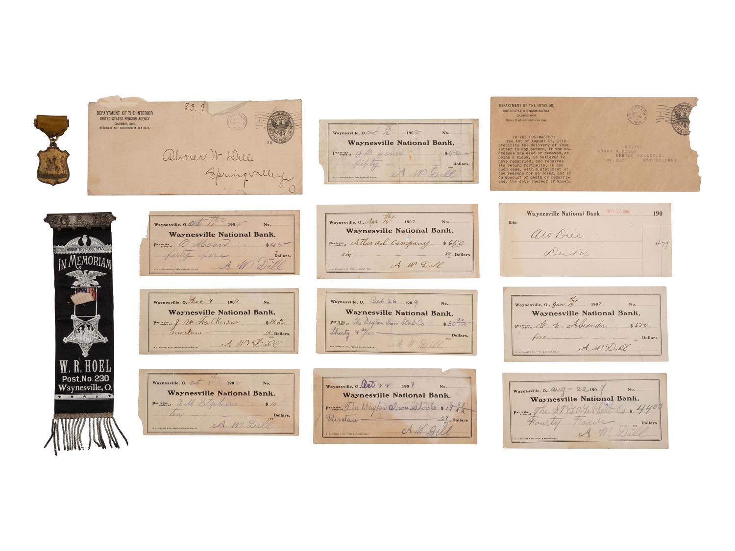 [CIVIL WAR]. Civil War letters and ephemera associated with Ohio, plus.