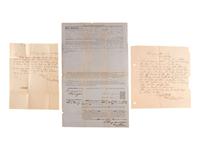 [CHICAGO] -- [FORT DEARBORN]. A group of documents and ephemera related to soldiers and civilians associated with Fort Dearborn, including: