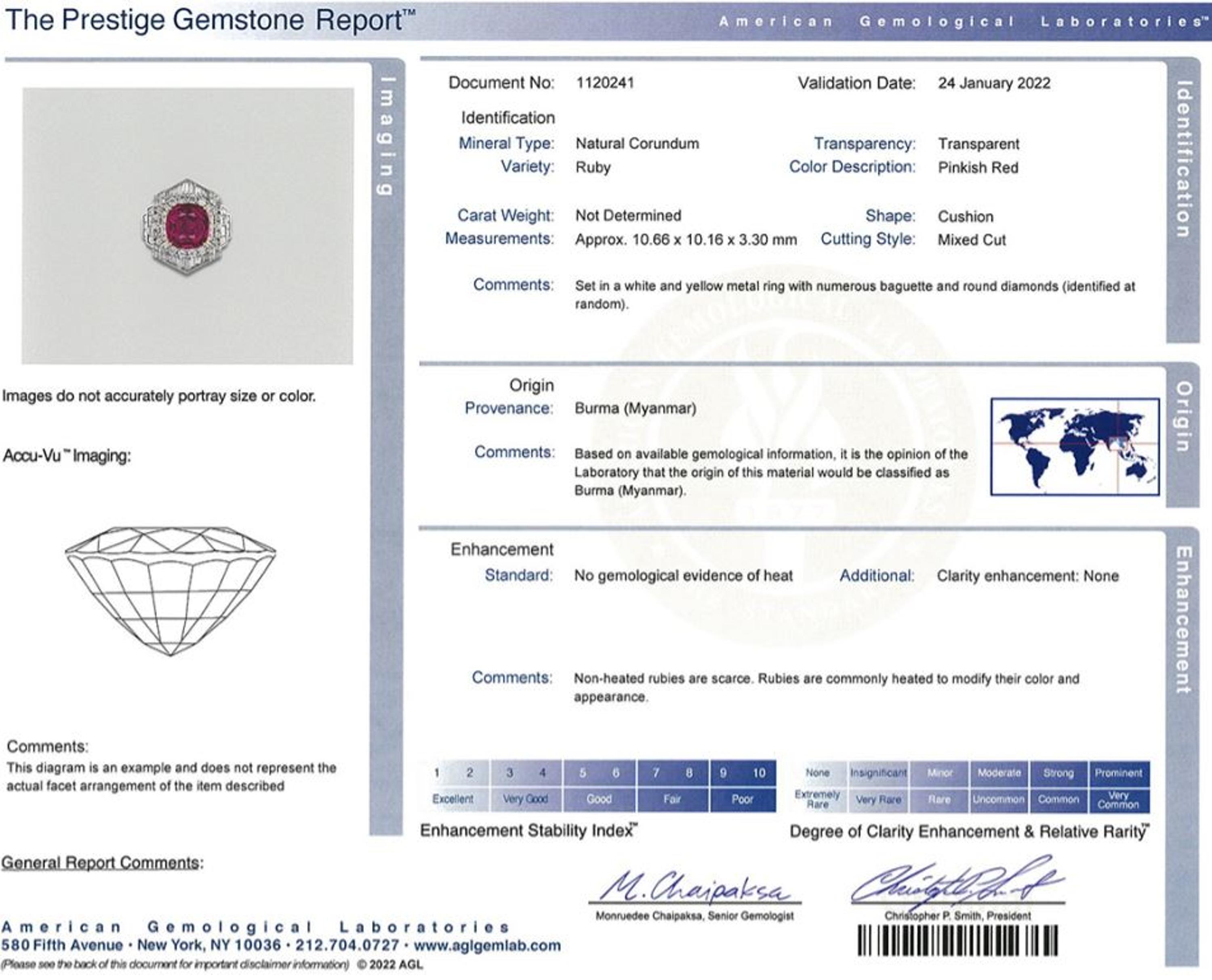 BURMESE RUBY AND DIAMOND RING