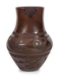 Black on Black Kiva Step Jar