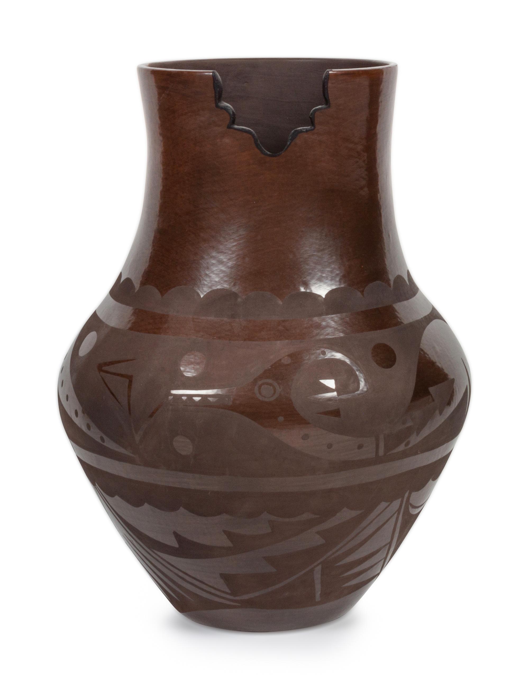 Black on Black Kiva Step Jar