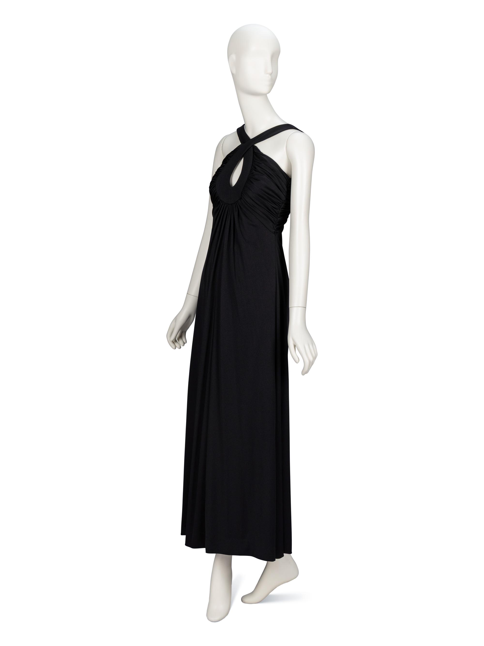 Estévez, Black Jersey Halter Dress