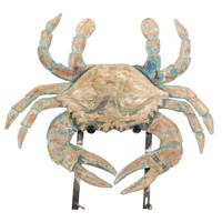 A Carved and Painted Wood Crab-Form Restaurant Sign