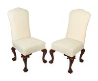 A Set of Six George II Style Carved Dining Chairs