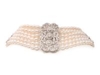 CULTURED PEARL AND DIAMOND CONVERTIBLE NECKLACE