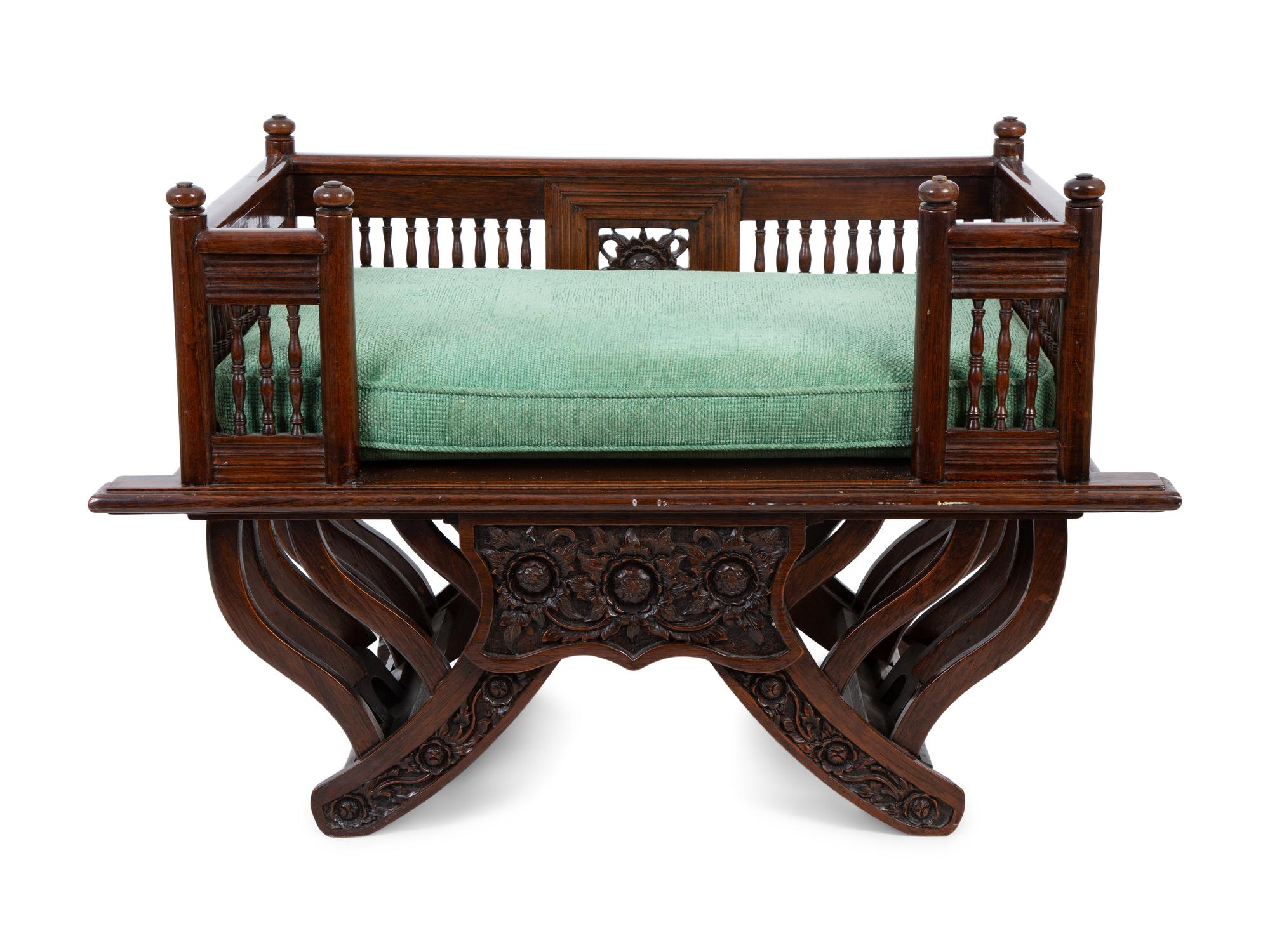 A Thai Rosewood Elephant Saddle Style Chair