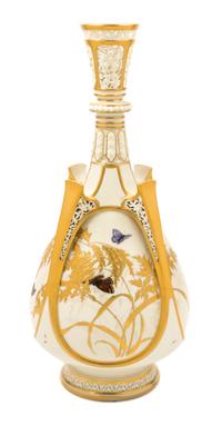 A Royal Worcester Porcelain Vase Height 18 1/2 inches. — 1883