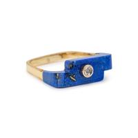 COLLECTION OF YELLOW GOLD AND LAPIS LAZULI JEWELRY