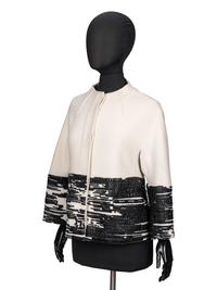 Ralph Rucci, Leather-Embellished Cashmere Jacket
