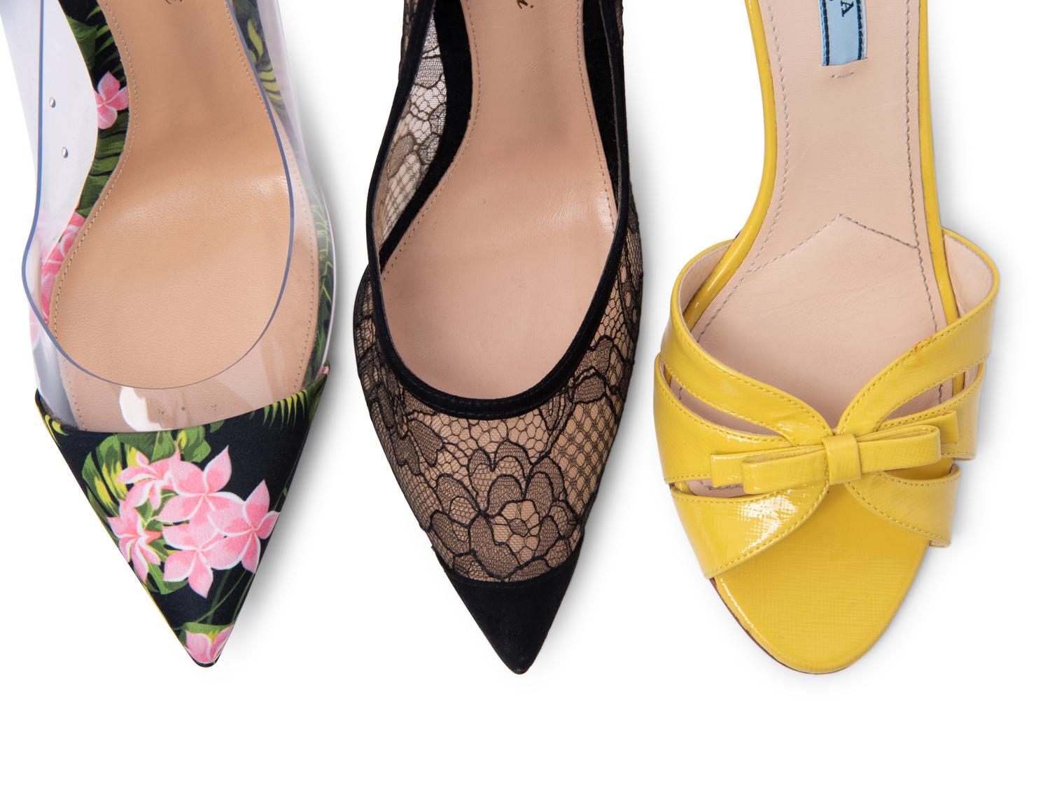 Three Pairs of Shoes: Two Rossi and One Prada, 2000-2010s