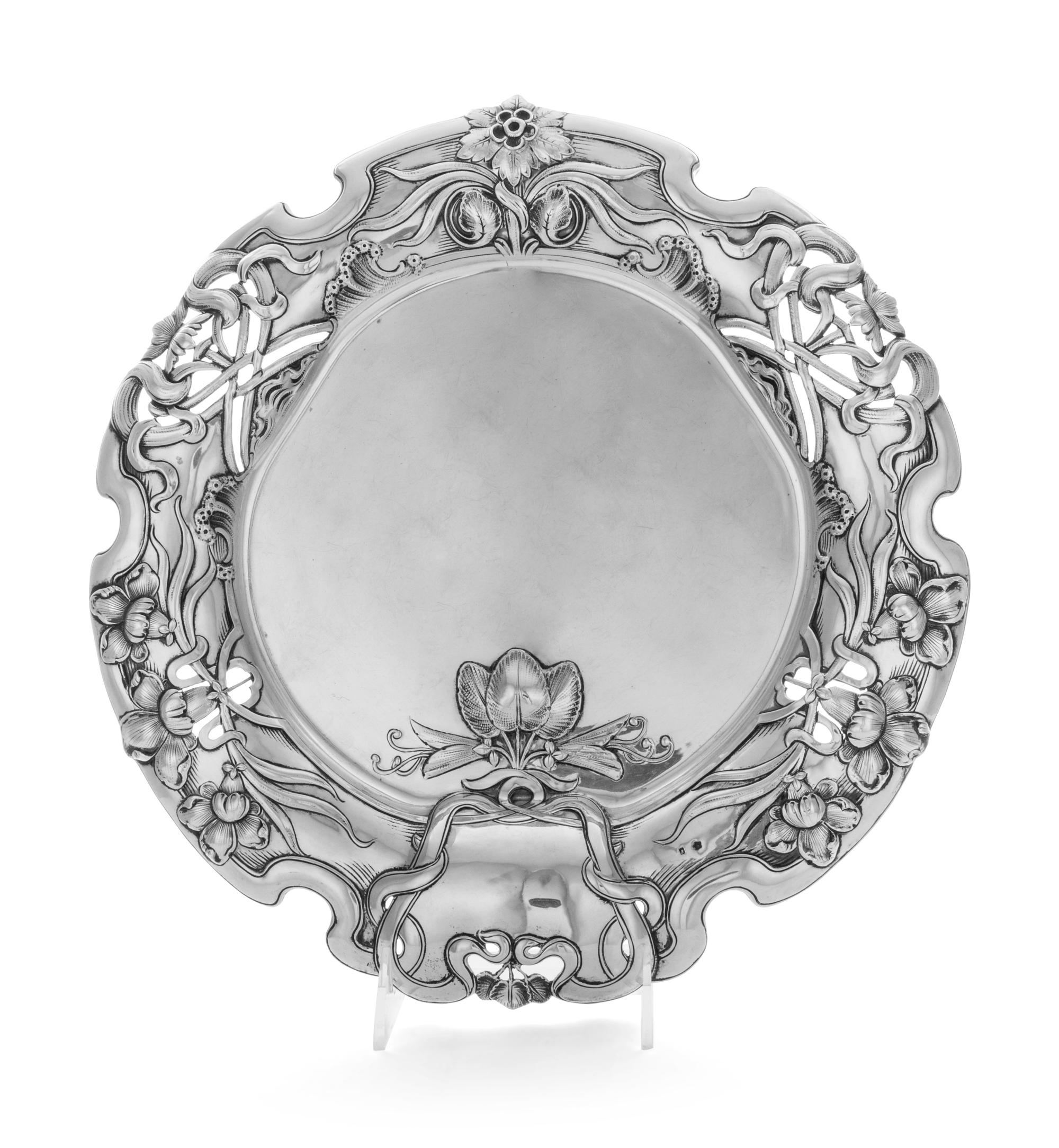 An Austrian Art Nouveau Silver Serving Dish