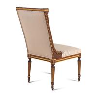 A Louis XVI Style Mahogany and Parcel-Gilt Chair