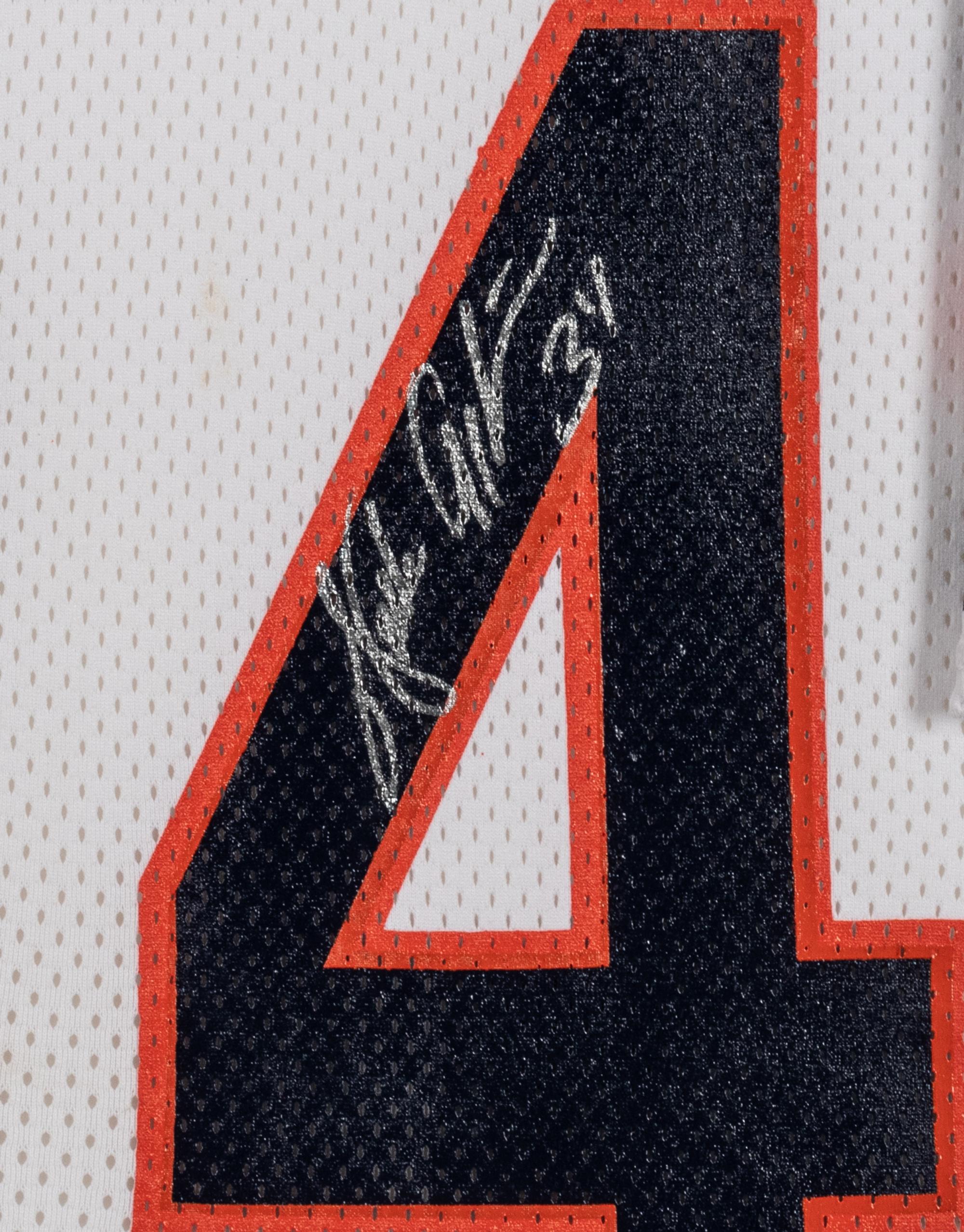 A Walter Payton Signed Autograph Chicago Bears Football Jersey Display (Beckett Authentication Services BAS Certified),