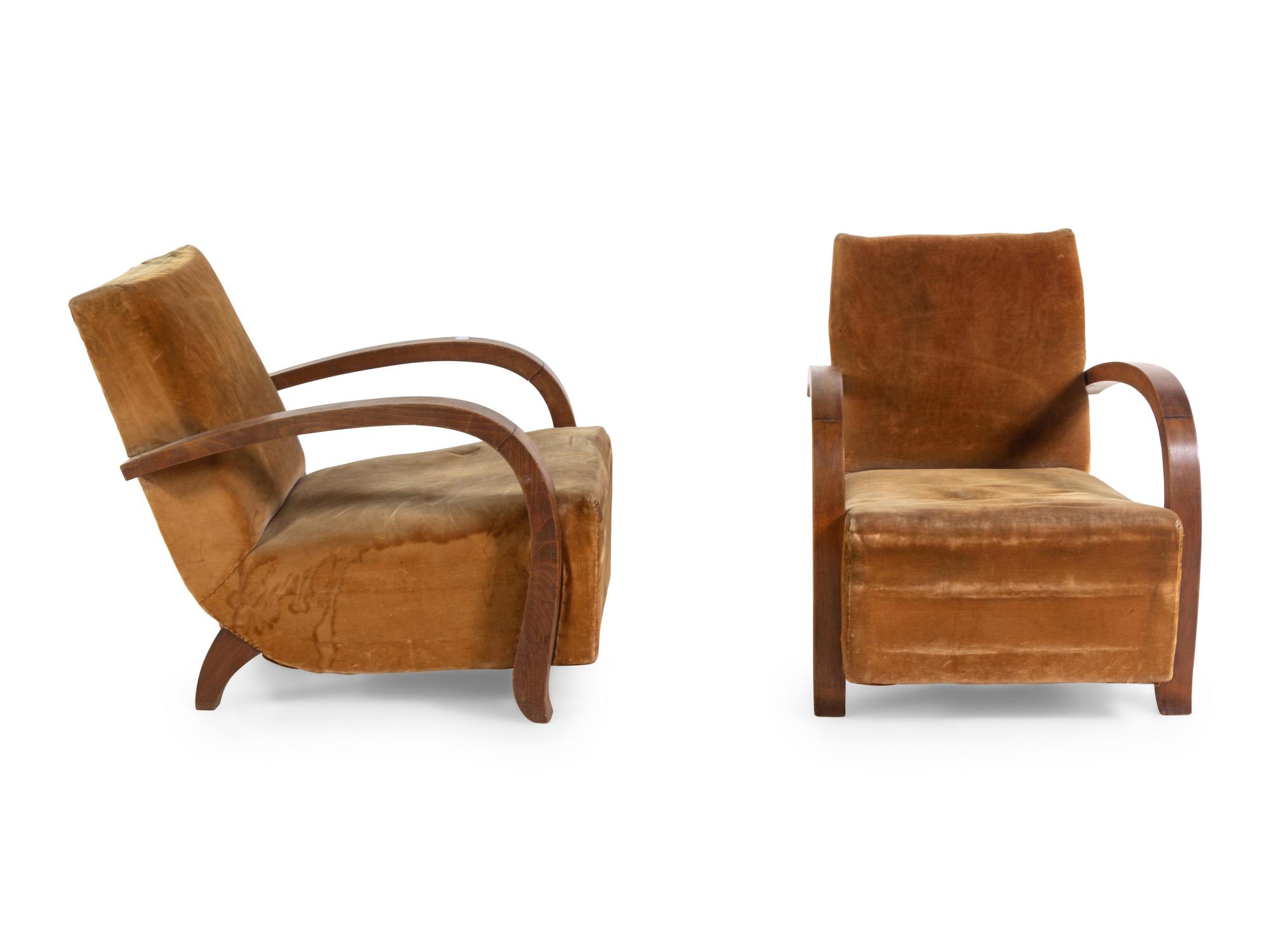 A Pair of Art Deco Club Chairs
