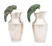 A Pair of Los Castillo Silver Pitchers