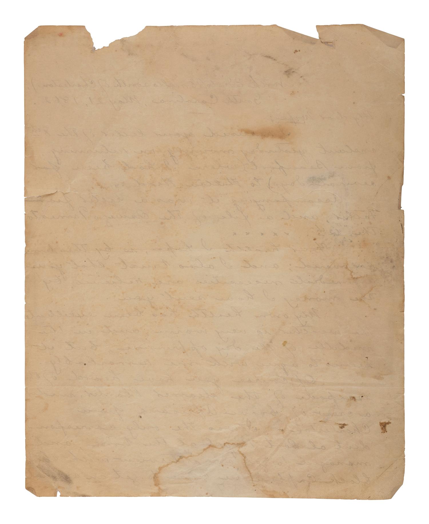 [CIVIL WAR] -- [AFRICAN AMERICANA]. Sixth plate tintype of Galen H. Osborne, Special Service, New York Herald , with partial letter referencing African American Robert Smalls' commandeering of the CSS Planter . May 1862.