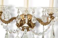 A Pair of French Gilt Bronze Three-Light Sconces