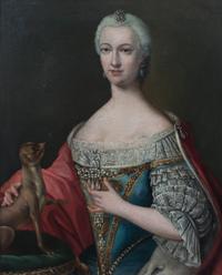 Continental School, (18th/19th century), Portrait of a Lady with Ermine