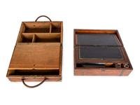 Two English Campaign Style Brass-Bound Boxes — 19TH CENTURY
