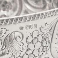 A Victorian sterling silver repoussé punch bowl William Hutton & Sons Ltd., London, 1899