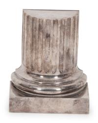 A Bulgari Silver Desk Clock