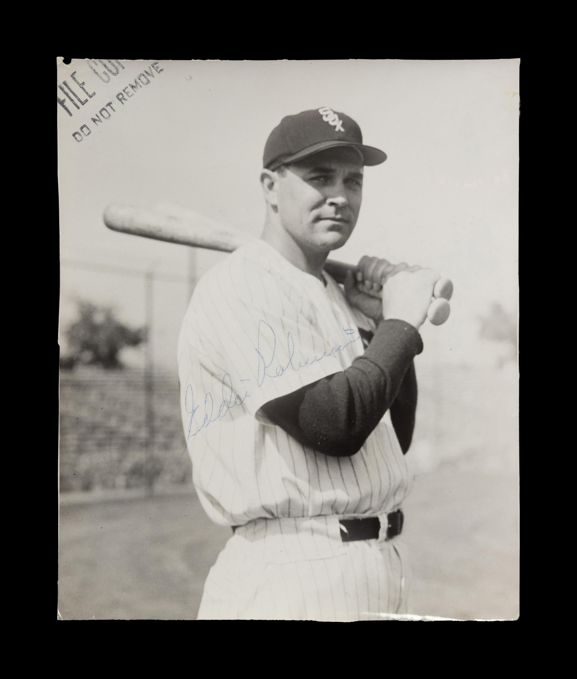 A Group of 1950s Comiskey Park Chicago White Sox Signed Type One Photographs and Ephemera Including Nellie Fox Signed Photograph,