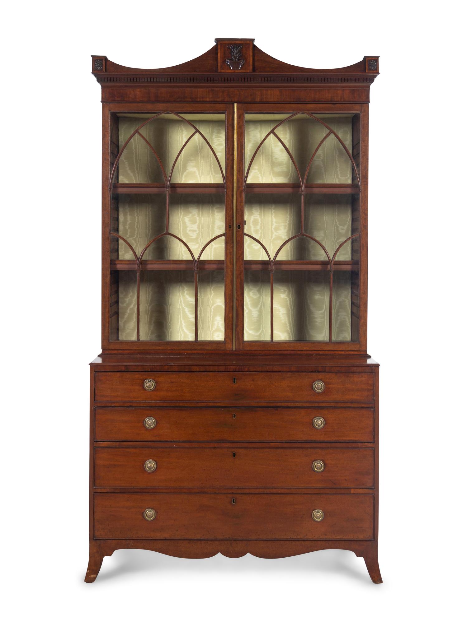 A George III Mahogany "Rent Collector's" Secretary Bookcase