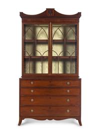 A George III Mahogany "Rent Collector's" Secretary Bookcase