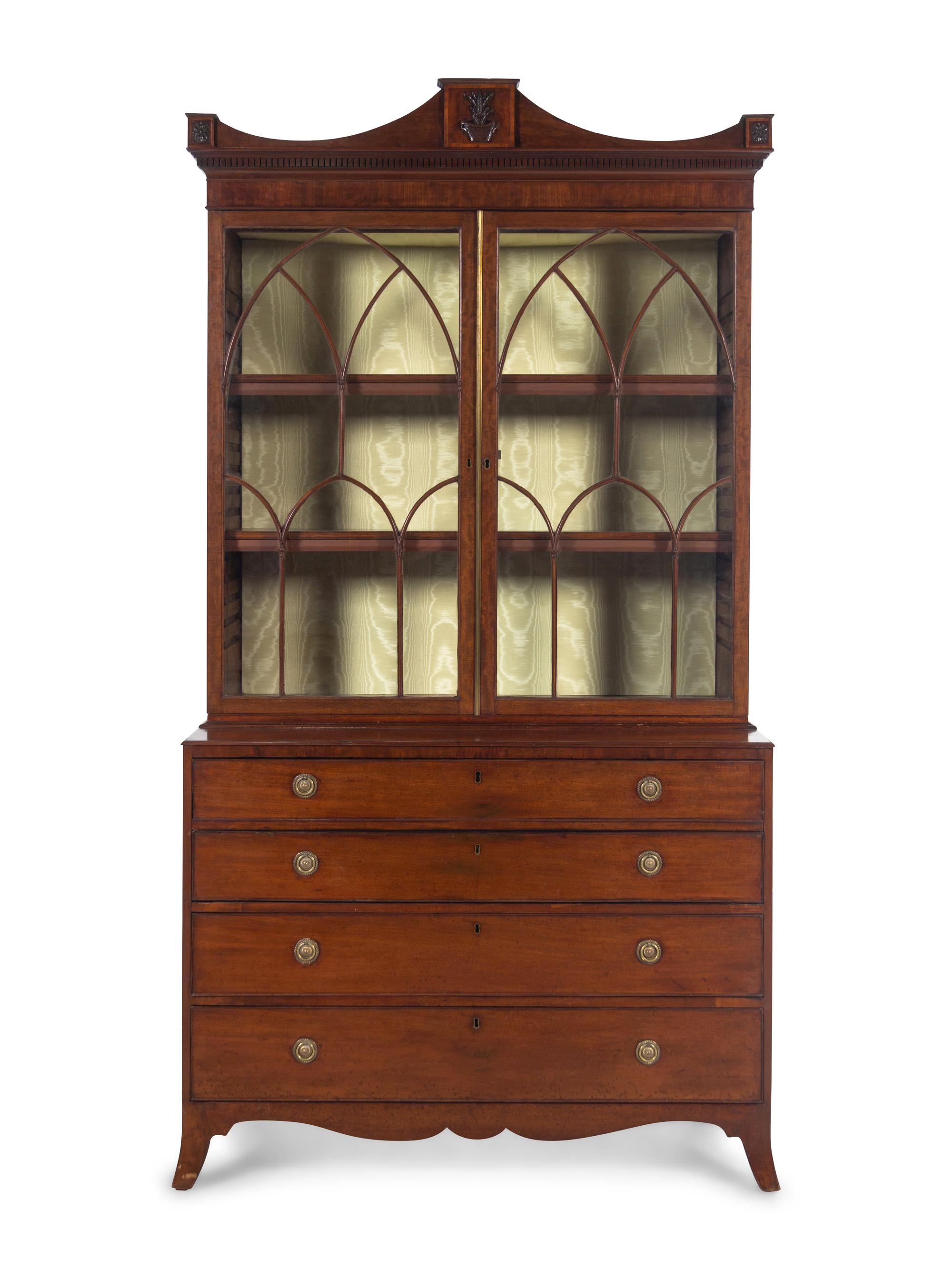 A George III Mahogany "Rent Collector's" Secretary Bookcase