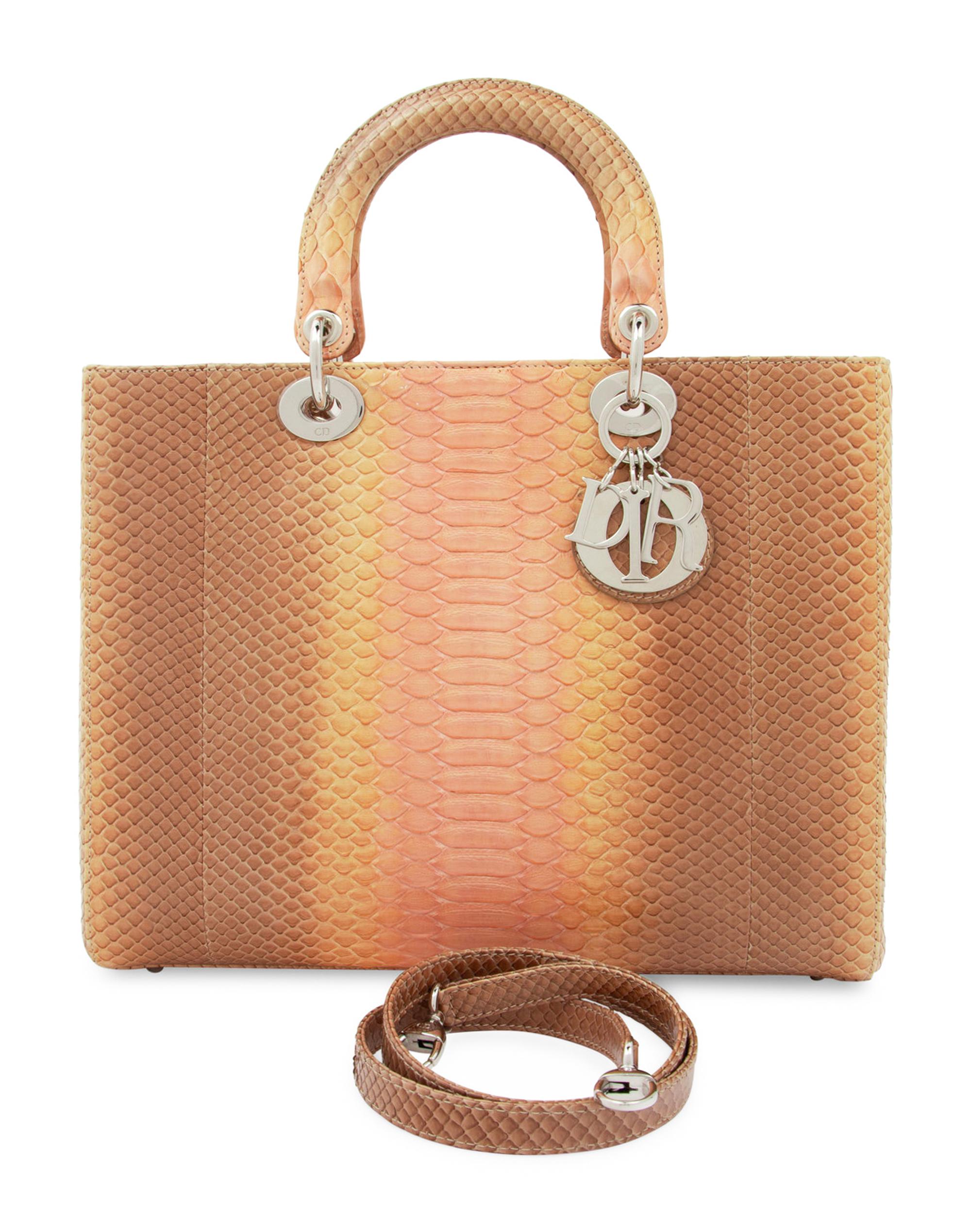 Christian Dior Multicolored Python Medium Lady Dior Bag, 2011