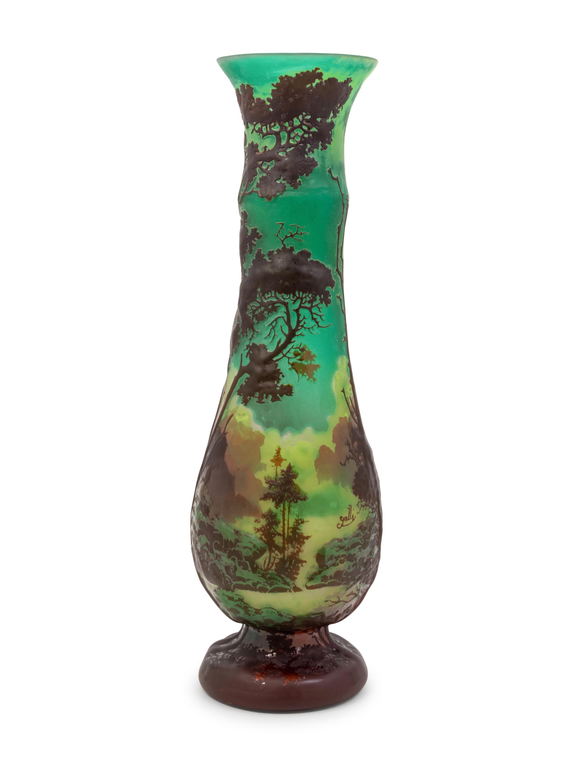 A Large Romanian Cameo Glass Vase