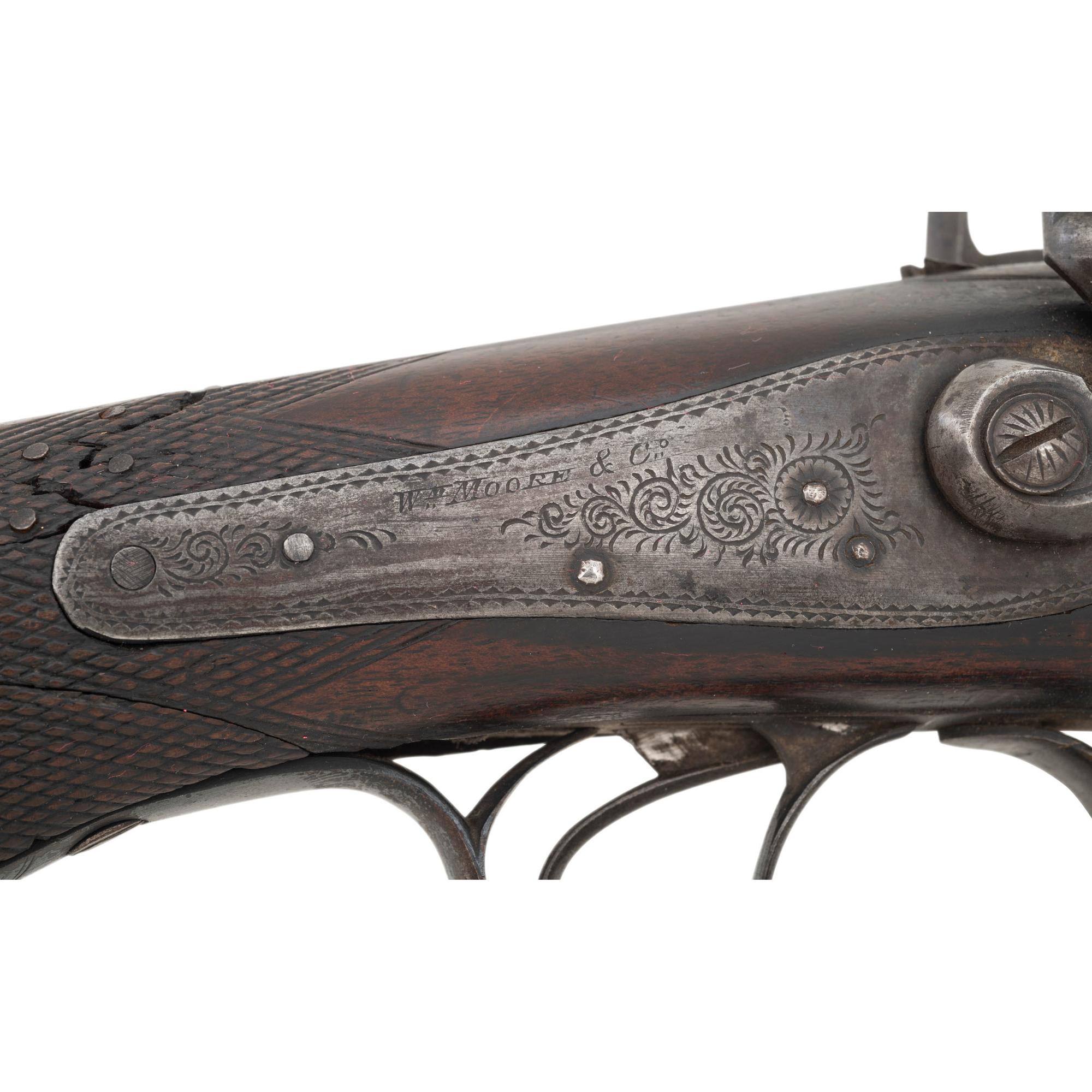 William Moore & Co. Side Lever Coach Gun with Decorative Wells Fargo Markings