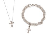 TIFFANY & CO., STERLING SILVER CROSS SET