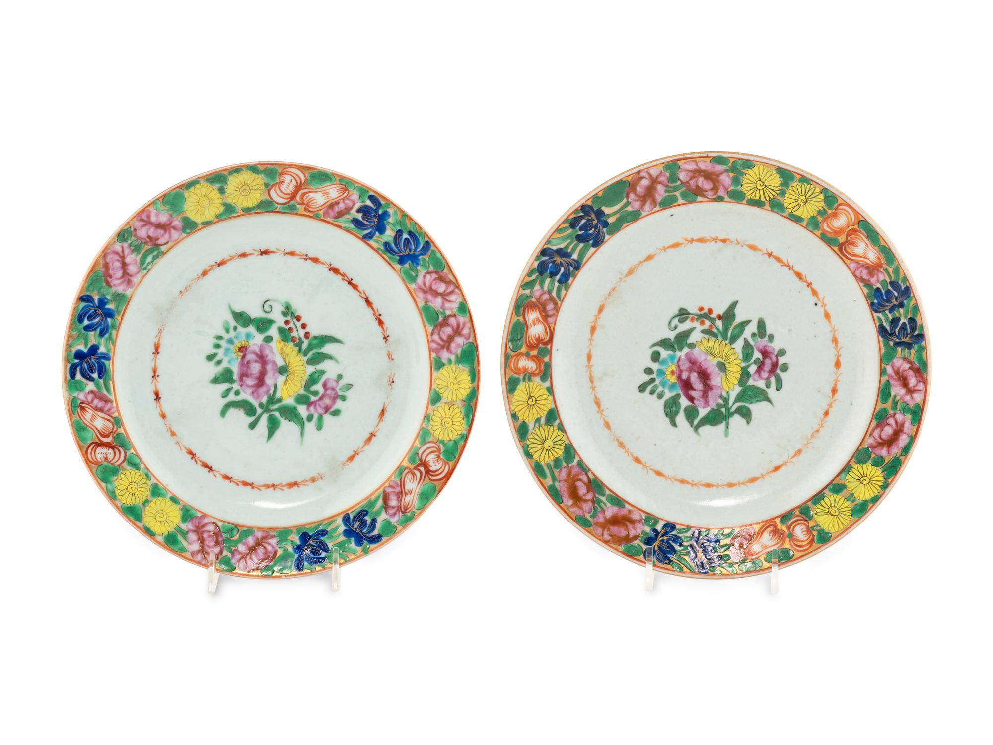Two Chinese Export Porcelain Plates